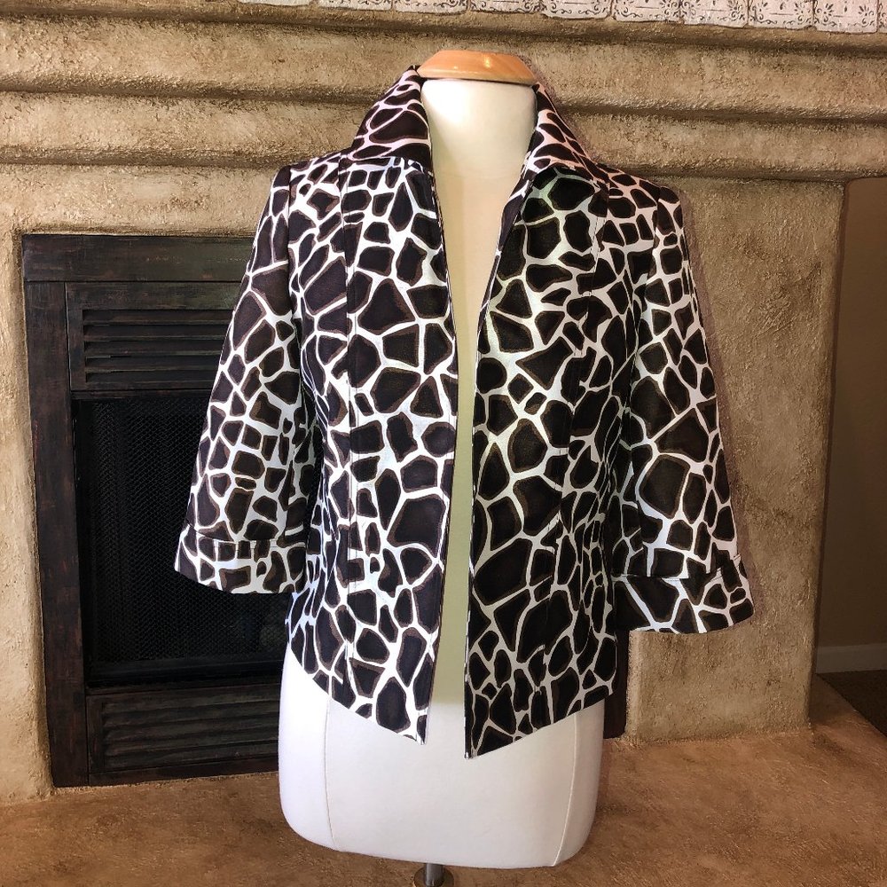 Taffeta giraffe print Blazer/Jacket